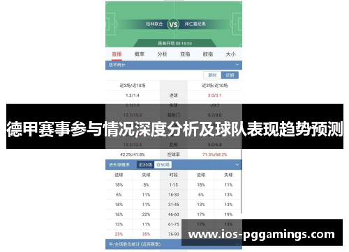 德甲赛事参与情况深度分析及球队表现趋势预测