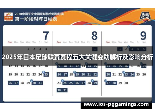 2025年日本足球联赛赛程五大关键变动解析及影响分析
