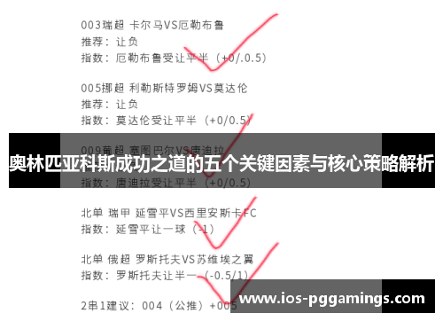 奥林匹亚科斯成功之道的五个关键因素与核心策略解析